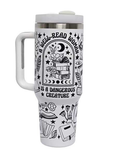 1.2L Tumbler with Handle, Straw &amp; Lid, Stainless Steel Thermal Mug