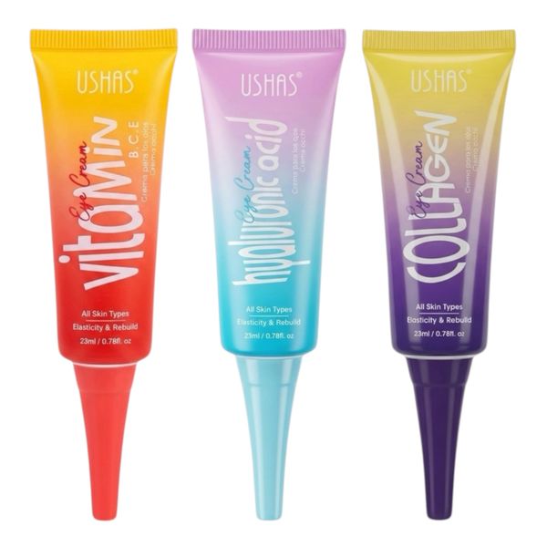 3 Pack-Ushas VItamin C Collagen Hyaluronic Acid Anti-Wrinkle Eye Cream 23ml