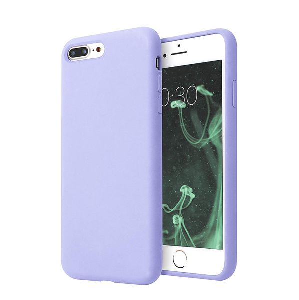Soft Protective Silicone Back Case Compatible With iPhone 7+/8+- Red