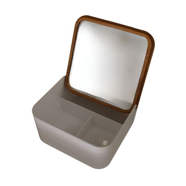 Bathroom Solutions - Makeup Mirror With Organiser - Square
