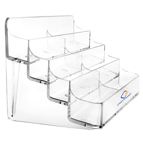 8 Pocket Clear Acrylic Business Card Holder For Desk Home Office Exhibition Image