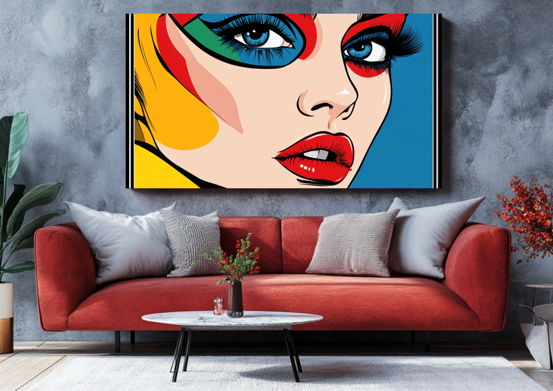 Canvas Wall Art - Bold Pop Art Portrait - BX0291