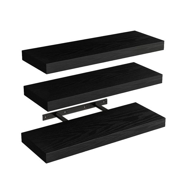 Floating Shelves for Wall, Set of 3 Decorative Display Shelves Length 40cm