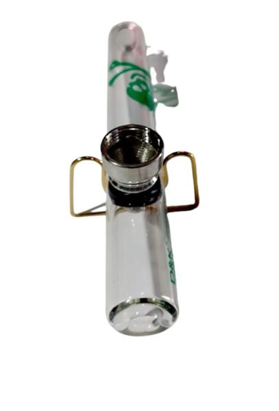 D&amp;K "Steamroller " glass smoking pipe on metal stand