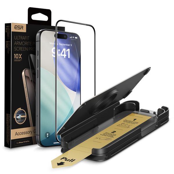 ESR UltraFit Armorite Pro Screen Protector Compatible with iPhone 17/16 Pro