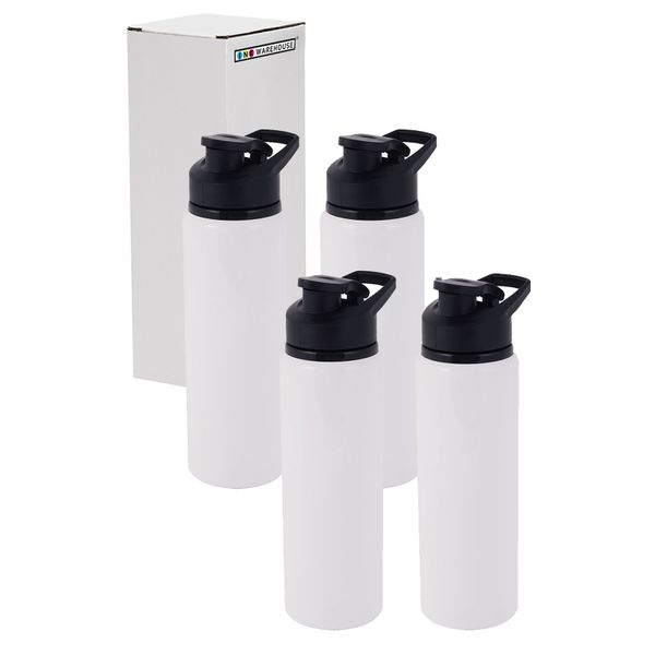 Sublimation Water Bottles Portable Bottle tumbler 600ml Lid (pack 4)