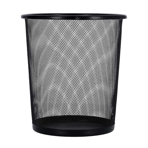 Sulfar Durable Mesh Garbage Can with Solid Base for Office or Bathroom