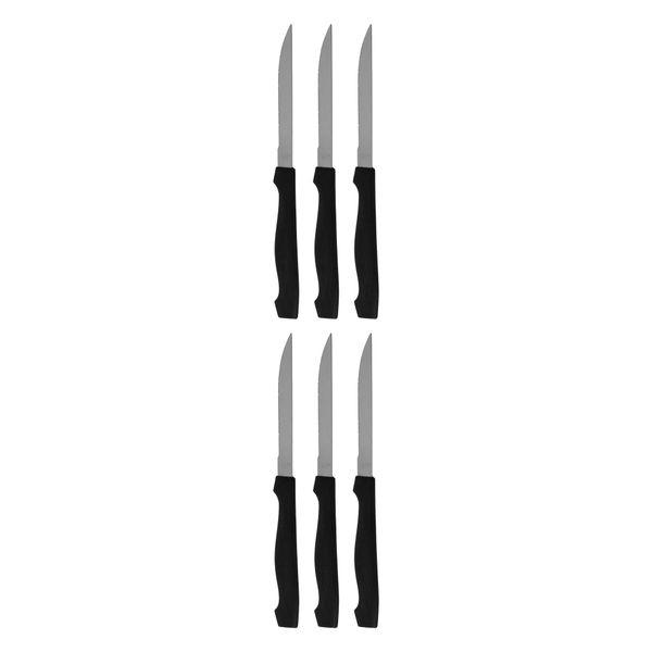 Regent Kitchen Steak Knife with Black Pp Handles 6 Pce Set, 200mm
