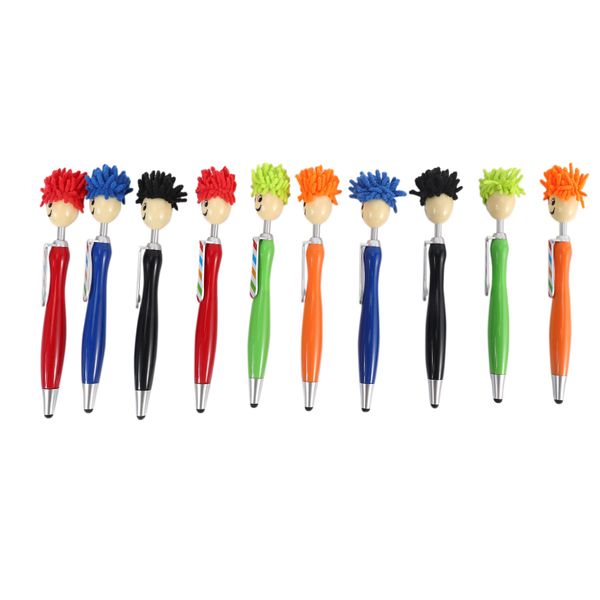 10 Pieces Mop Topper Pens Screen Cleaner Stylus Pens 3-In-1 Stylus Pen Dust