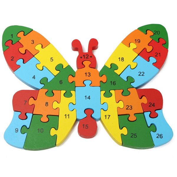 Butterfly Colourful Wooden Puzzle 26 Piece