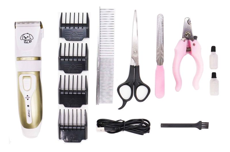 Pets Hair Trimmer Clipper Rechargeable with Grooming Kit