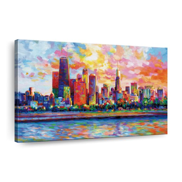 Canvas Wall Art Decor - Urban City Skyline Canvas Print