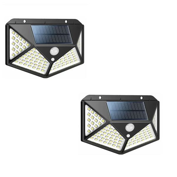 2 Set Of Solar Motion Sensor Outdoor 166SMD Waterproof Wall Lamp FA-166