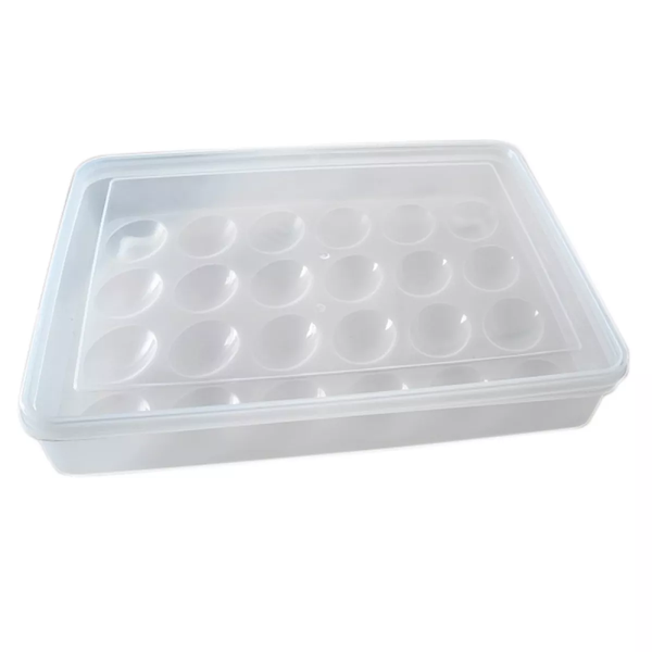24 Grid Egg Storage Tray Holder - Transparent