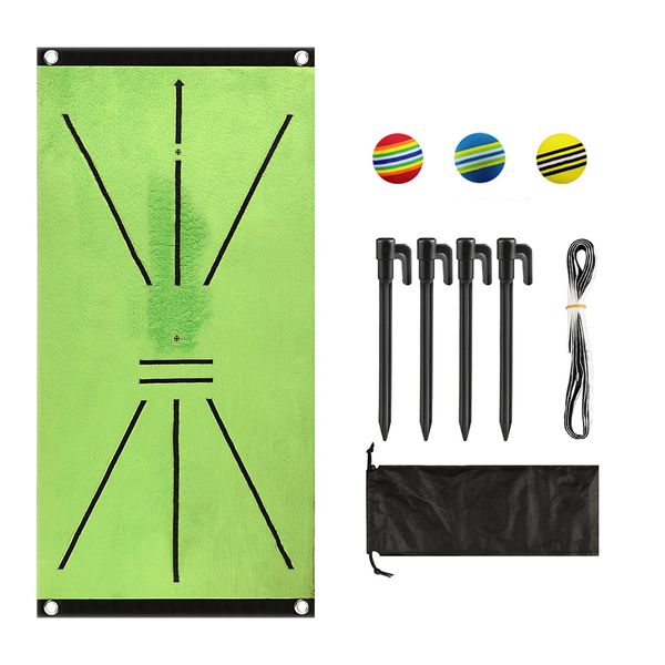 Professional Golf Training Mat with 3 Practice Ball for Swing Detection