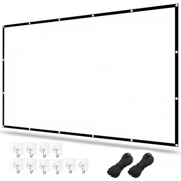 120 in Projector Screen HD 4K Outdoor Indoor Home Theater Foldable Portable