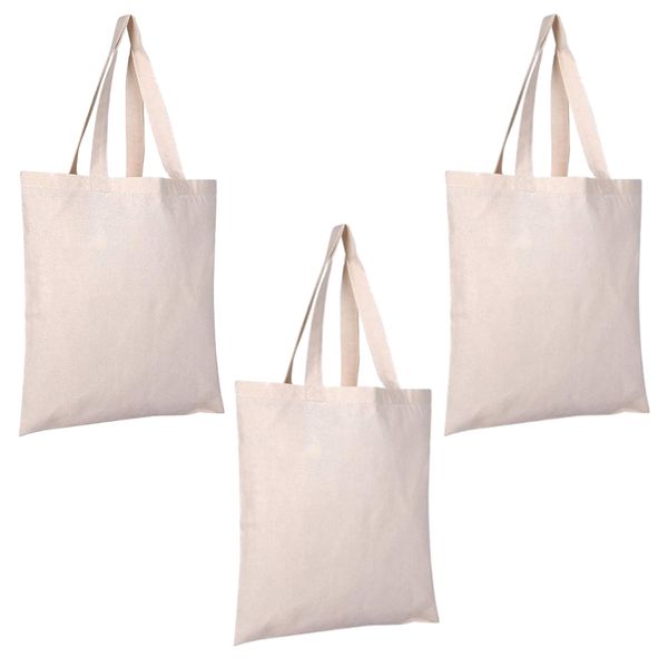 Craft Heavy Duty,Reusable Canvas Tote Shopping Bag 3pc-45cm