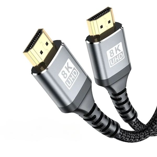 8K HDMI 2.1 Cable 48Gbps Ultra High Speed Braided Cord 8K/60Hz