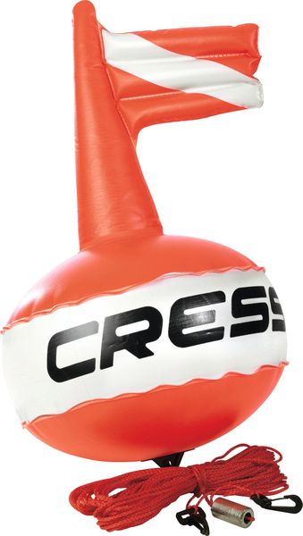 Cressi Competition Buoy - PVC Spearfishing Float with Flag &amp; Floating Line