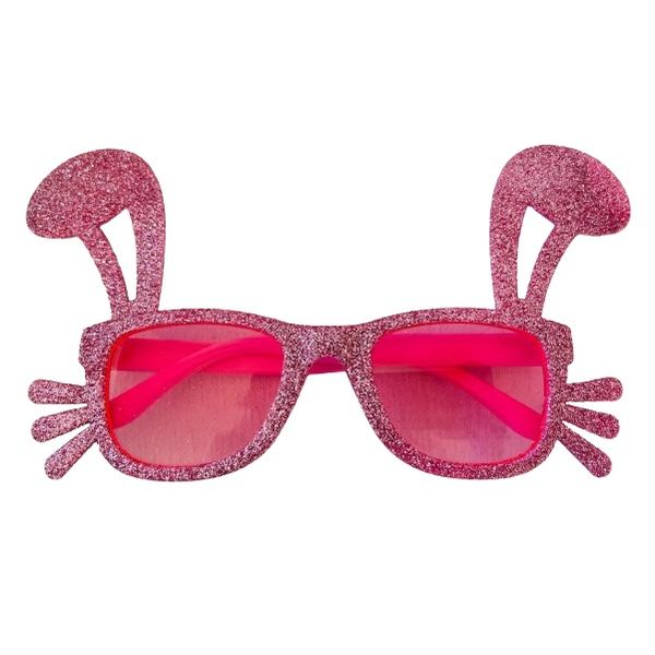 Dress Up: Easter Bunny - Novelty Glitter Pink Party Glasses