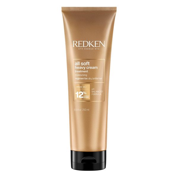 Redken All Soft Heavy Cream Hair Mask - Moisturising Rinse-Out Hair Mask for Dry Hair - 250ml