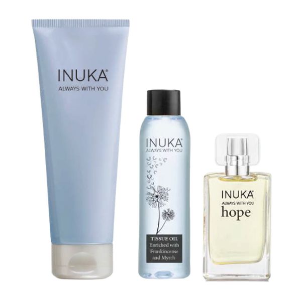 3 Piece Inuka Message in Bottle Set - Bodywash, Tissue Oil &amp; Perfume - Hope