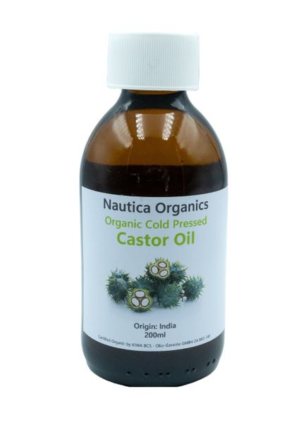 Nautica Organic Certified-Hexane-Free-Cold Pressed-Castor Oil-200mls-2 Pack