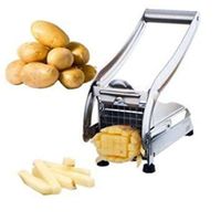 Stainless Steel Potato Chipper Fast Cutting Potato Chip Cutter with 36/46  Holes Blades Multifunction Vegetable Fruit Chipper