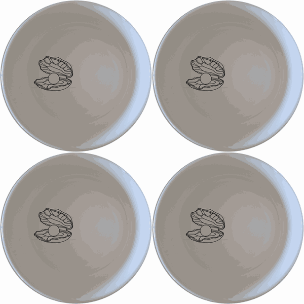 Delicate Pearl Oyster Bowl Set of 4 - Range 1
