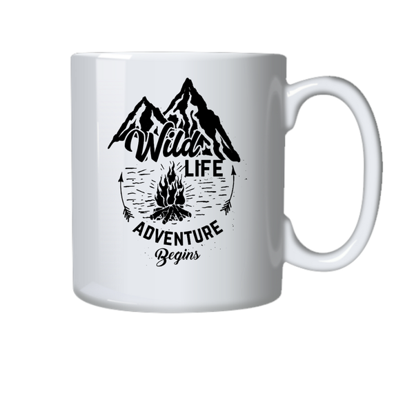 Adventure Mounting Climbing Coffee Mug - Wild Life Adventure Begins