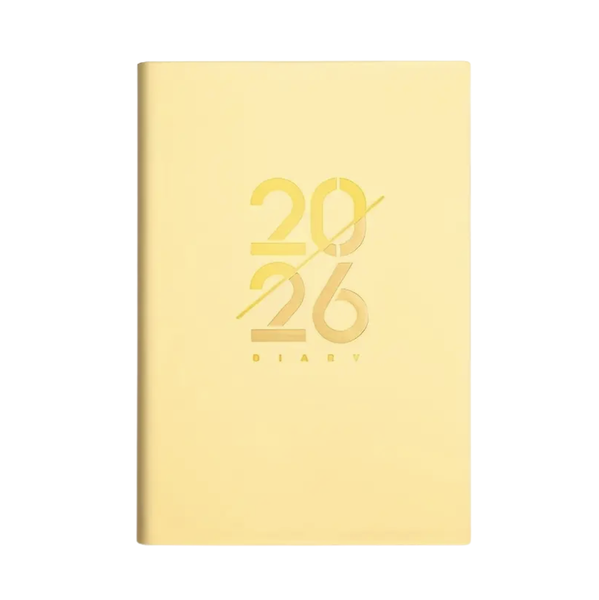 2026 Faux Leather A5 Diary with Colour Month Tabs - 2 Pack