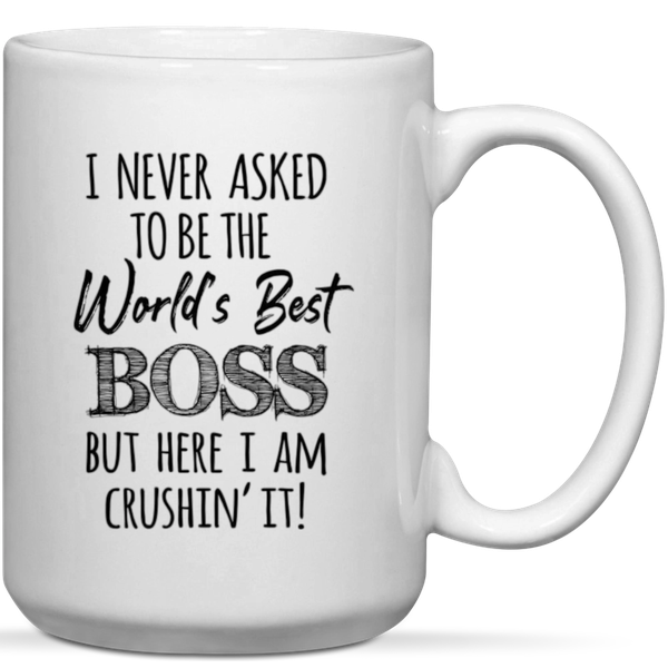 World's Best Boss Here Iam Crushin It Coworker Birthday Christmas Gift Mug