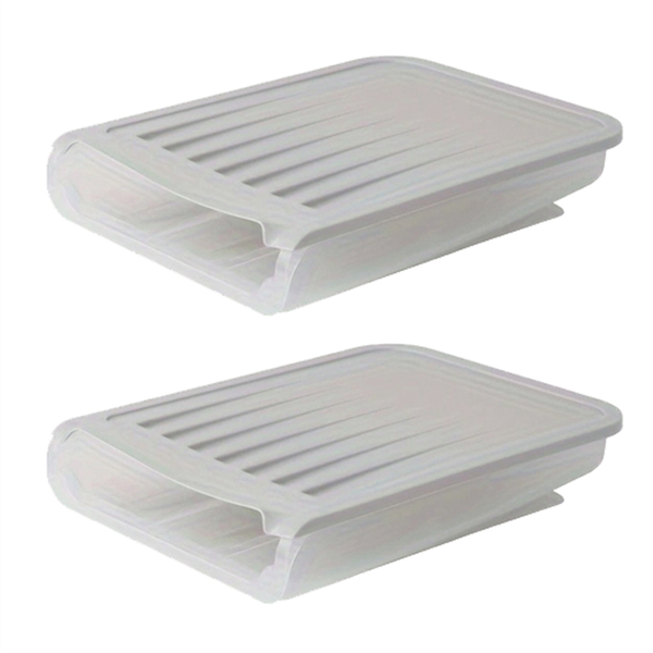 Automatic Rolling Egg Box Refrigerator Crisper Egg Basket White