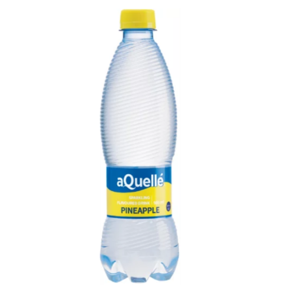aQuellé Sparkling Pineapple Flavoured Water - 500ml (12 Pack)