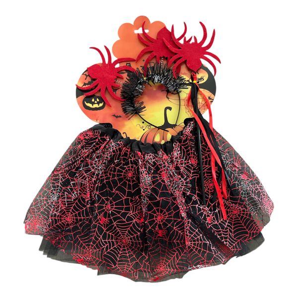 Spider Tutu, Wand &amp; Aliceband Set