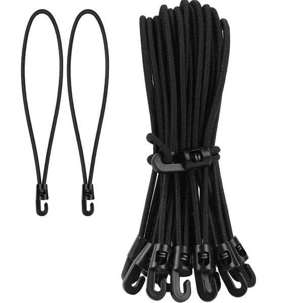 20 Pieces Small Bungee Cords With Hooks 25CM Short Bungee Cords With Hooks
