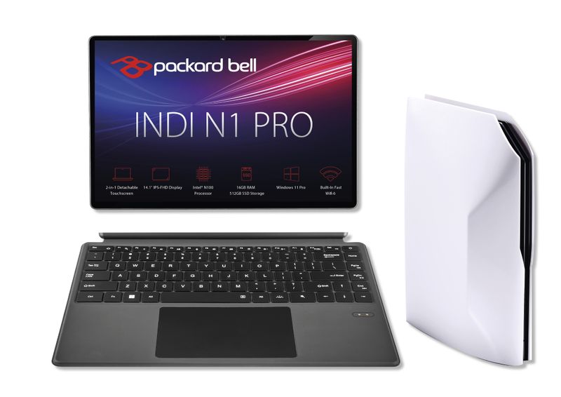 Packard Bell Indi N1 PRO 2-in-1 Laptop + Mercku M6s WiFi 6 Router