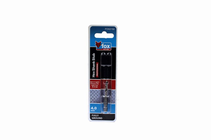 FOX HSS Hex STUB Drill Bit 4.0 X 53mm