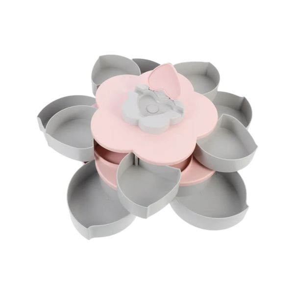 Creative Rotating Flower Shape Candy Dish