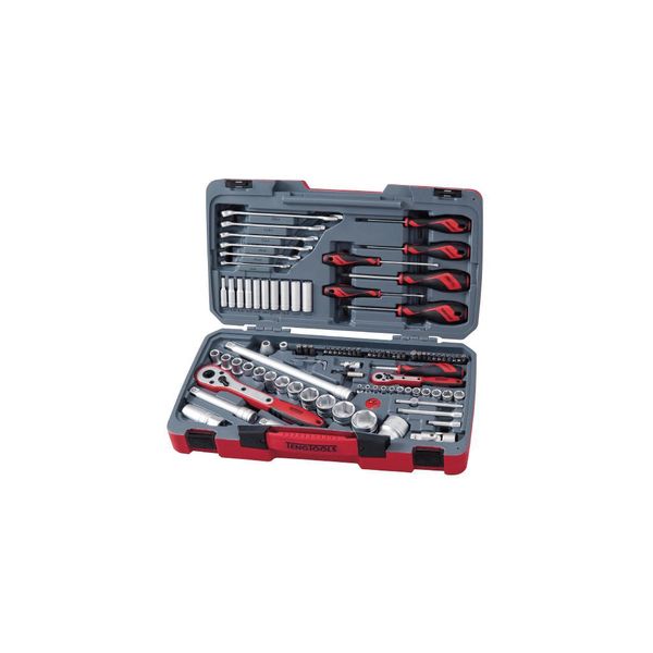 TengTools - 1/4'' &amp; 1/2'' Drive Socket &amp; Tool Set, 95 Pieces - TM095