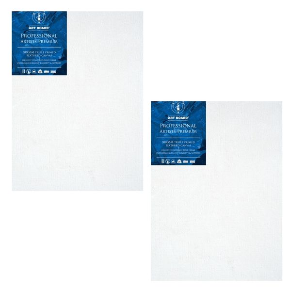 Art Board Stretched Canvas 12x12 set x2