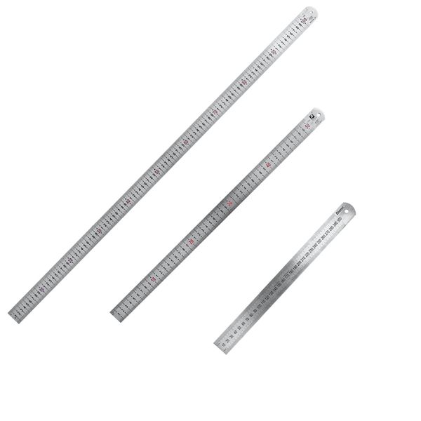 Craft 3 Piece Multifunctional Heavy Duty Stainless Steel Metal Ruler - Pro