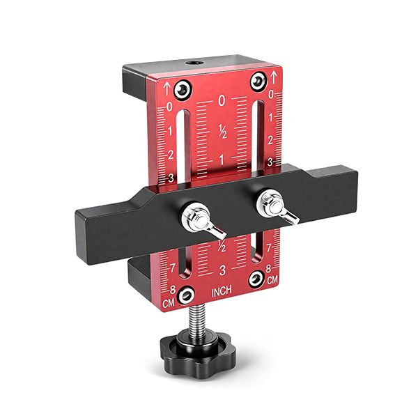 Cabinet Door Mounting Jig, Screw Jig Adjustable Woodworking Positioner