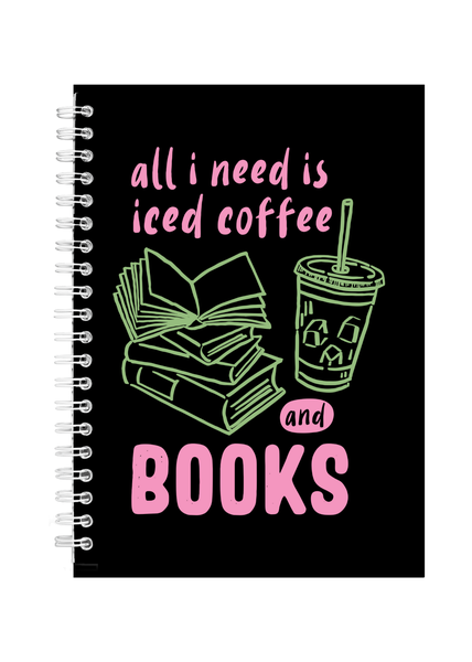 Iced Coffee - Ideal Fiction Book Reader Gift Writing Books A5 Notepad 402