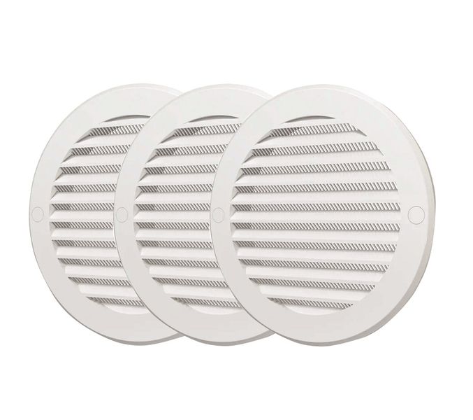 Vent grille covers with mesh 100mm. 3 pieces