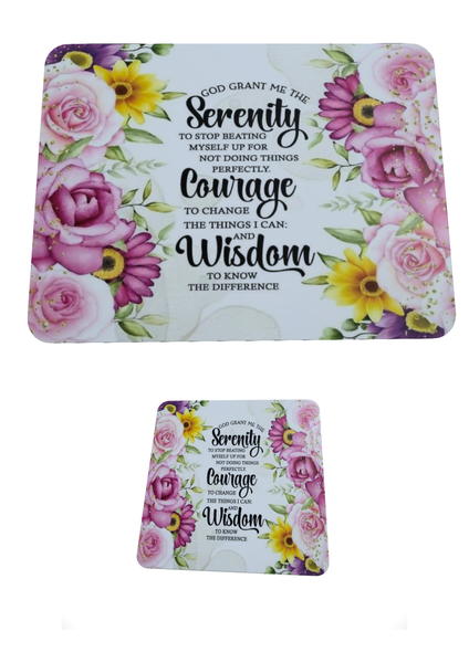 Wisdom - Mouse Pad &amp; Coaster Set