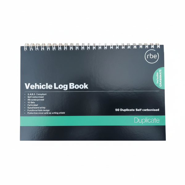 RBE Vehicle Log Book A5 - Duplicate Log for Maintenance &amp; Usage Tracking