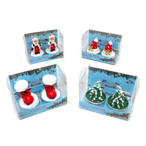 Decorative Tealight Candles for Christmas - Set Of 8