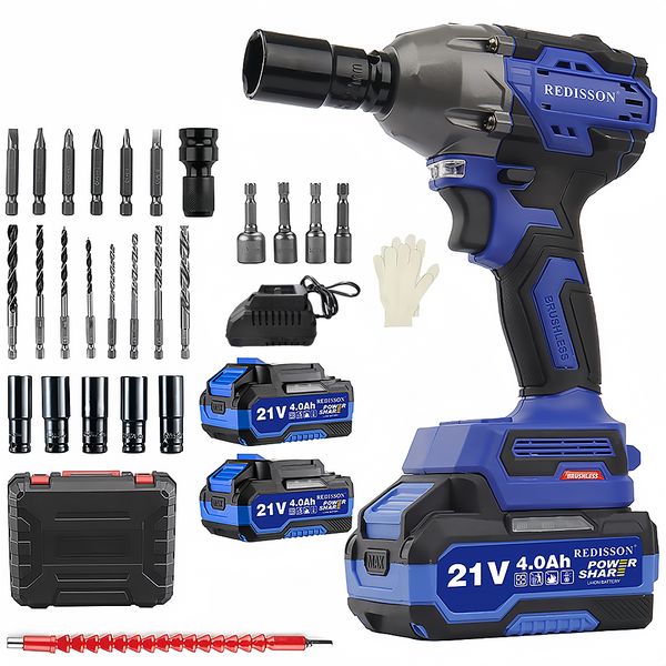 Redisson Battery Impact Wrench-380Nm Cordless Impact Drill 3000RPM