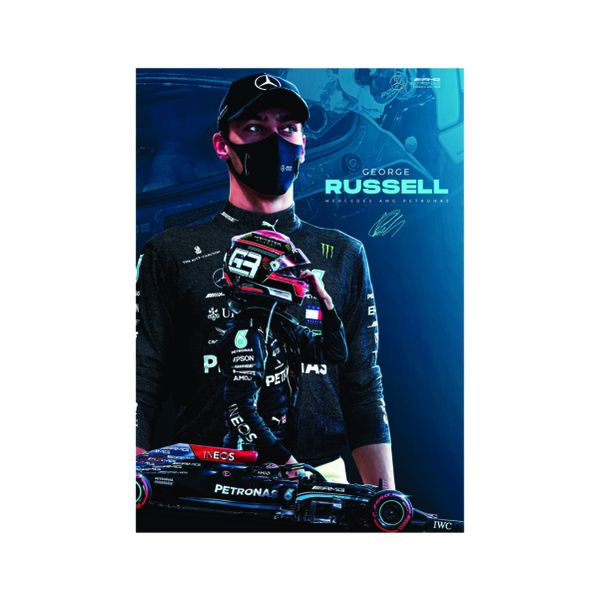 George Russell Celebrating - A1 Poster